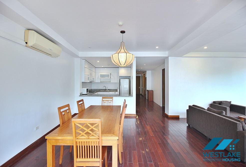 Lake view 03 bedrooms apartment with big balcony for leasing in Tay Ho area