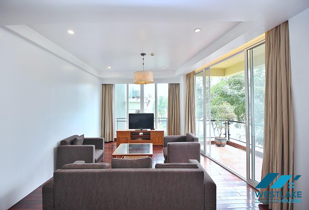 Lake view 03 bedrooms apartment with big balcony for leasing in Tay Ho area