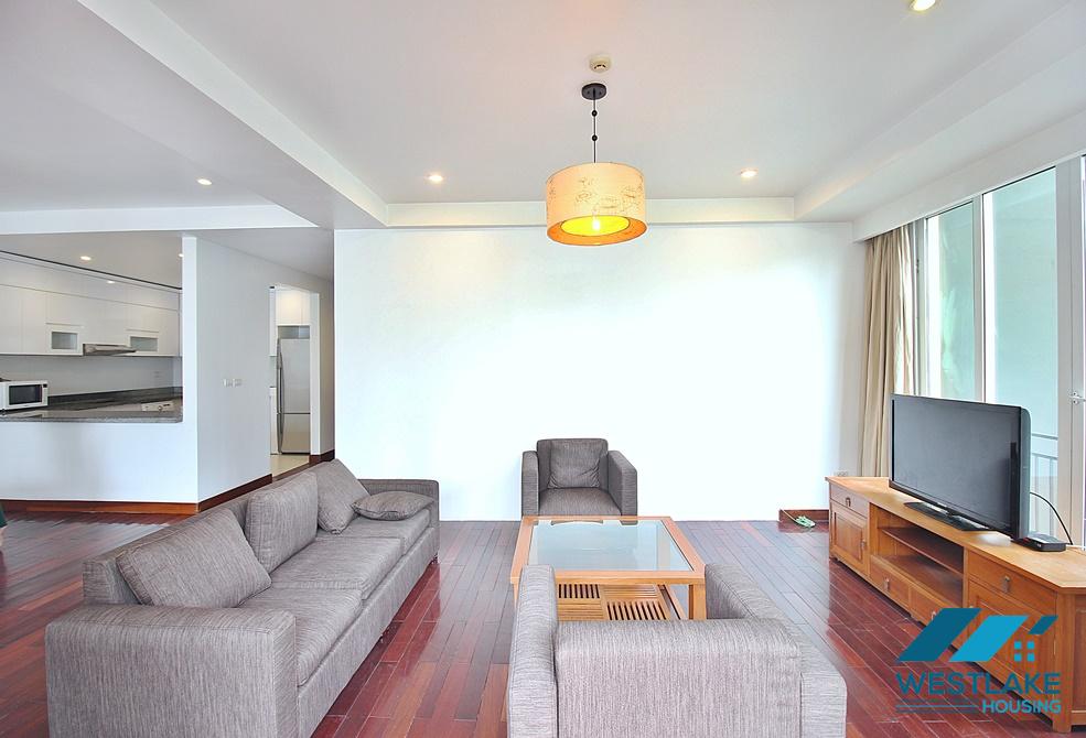 Lake view 03 bedrooms apartment with big balcony for leasing in Tay Ho area