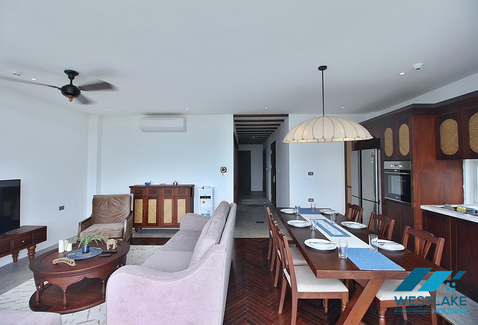 High-end 3 bedrooms apartment with lake view for rent in Dang Thai Mai st, Tay Ho