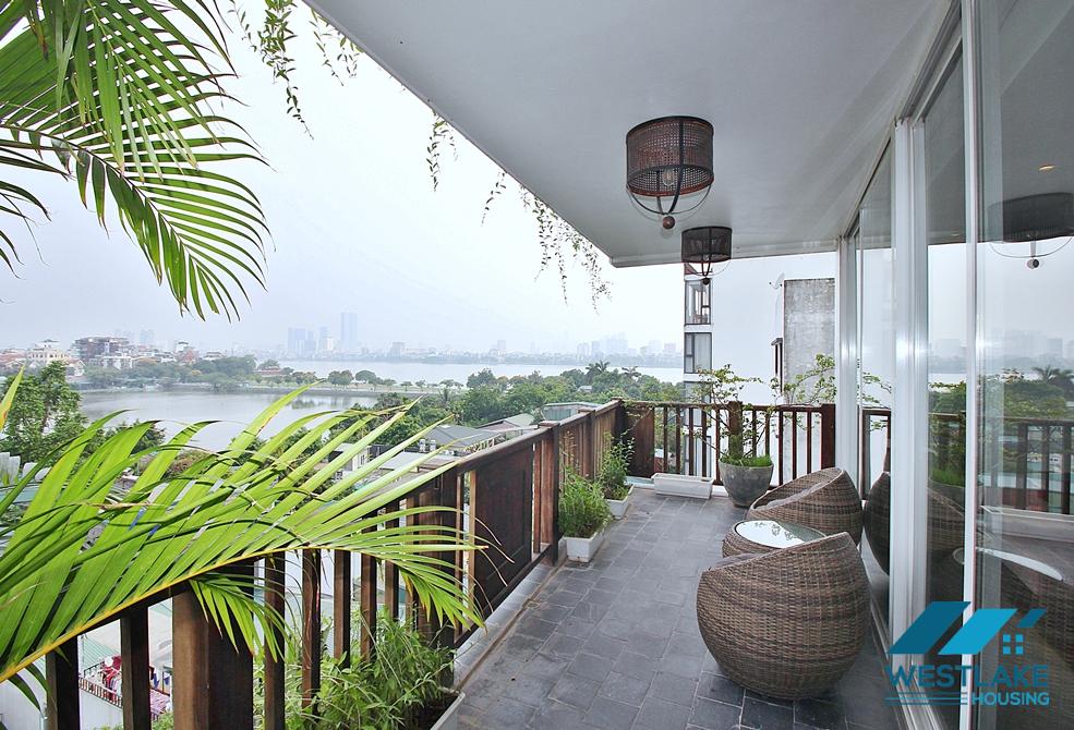 Indochina style apartment for rent in Xom Chua - Dang Thai Mai area, Tay Ho