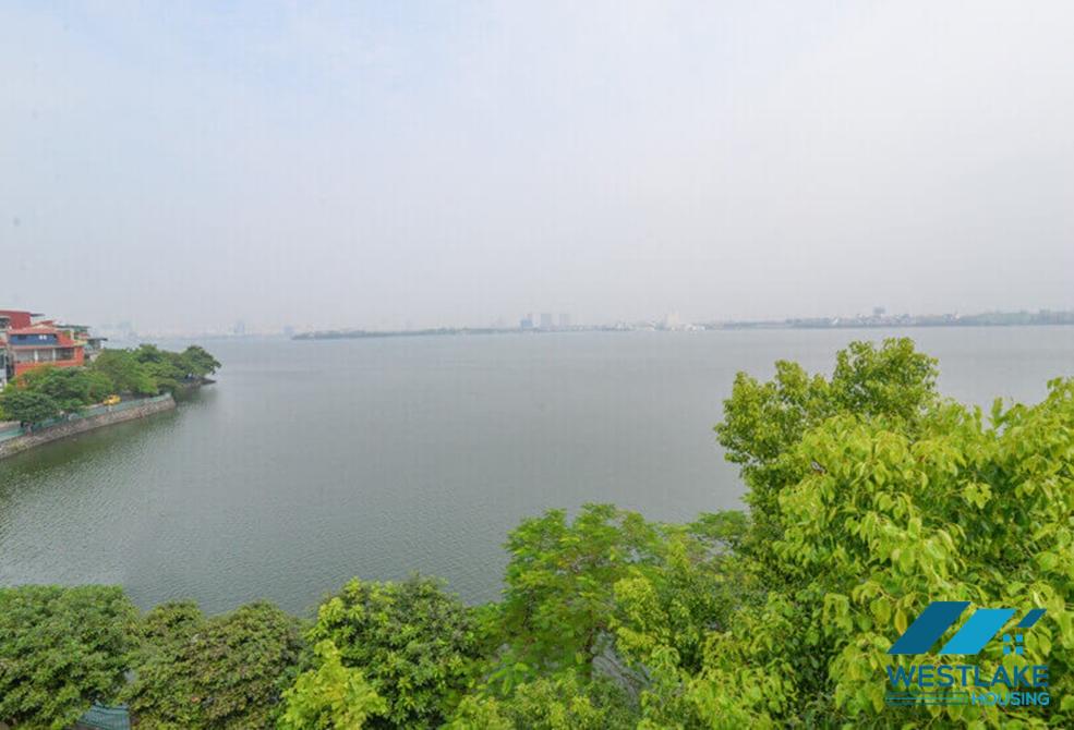 Lakeside masion with incredible lakeview and terrace for rent in Tay Ho