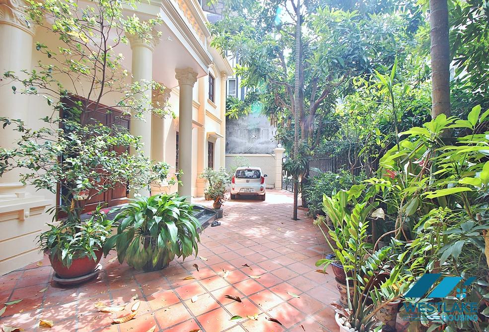 Garden four bedrooms house for rent in To Ngoc Van st, Tay Ho