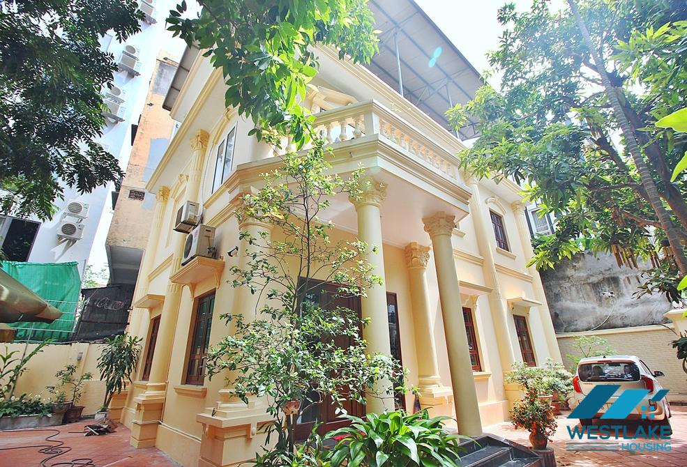 Garden four bedrooms house for rent in To Ngoc Van st, Tay Ho