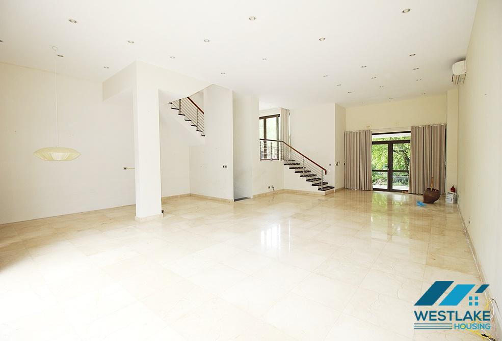 Unfurnished massive villa for rent in Q Block, Ciputra, Ha Noi