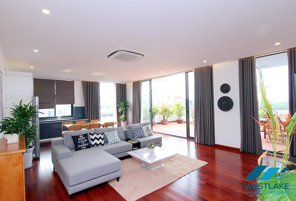 A Luxury and Morden 02 bedrooms apartment with big balcony for rent in Tay Ho area.