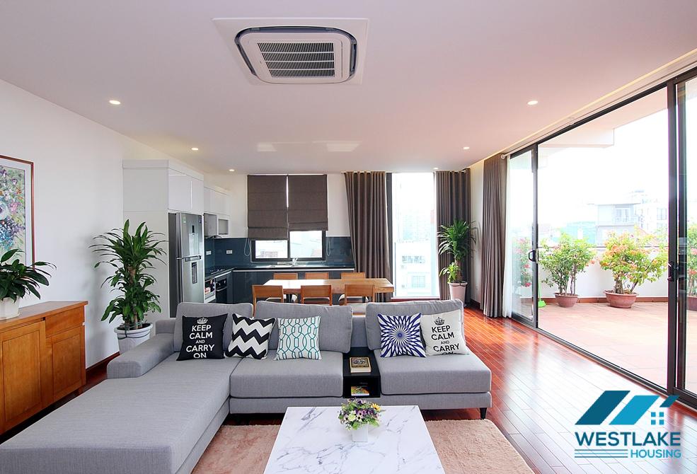 A Luxury and Morden 02 bedrooms apartment with big balcony for rent in Tay Ho area.