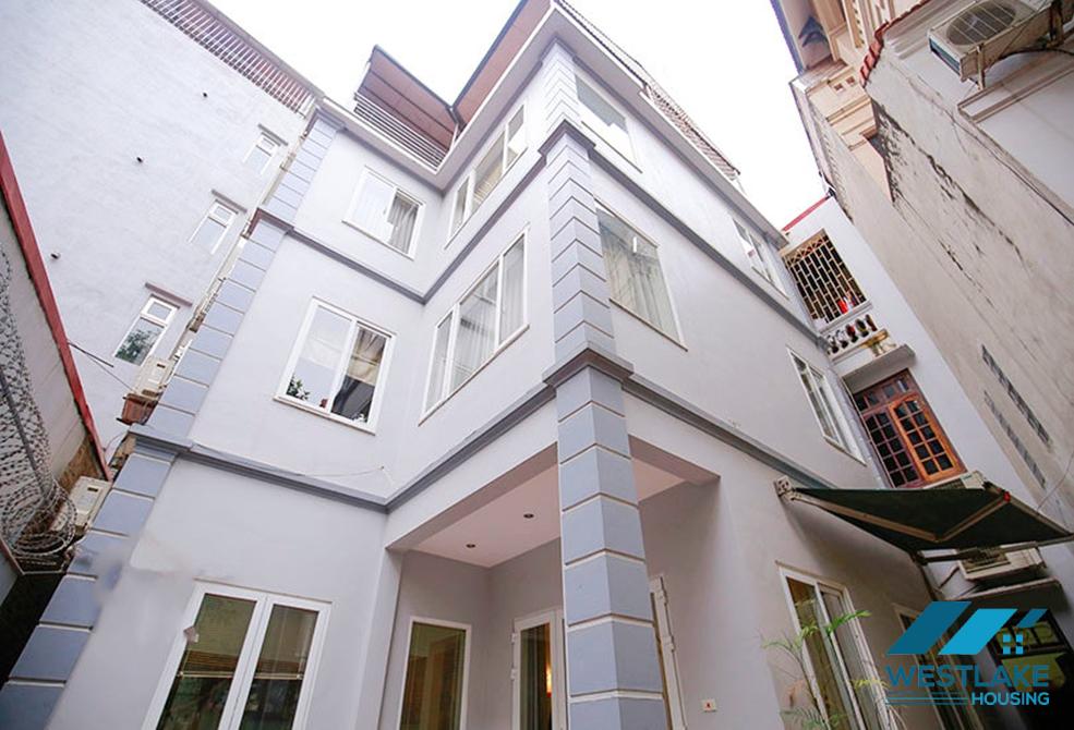 Unfurnished house with front yard for rent in To Ngoc Van street, Tay Ho