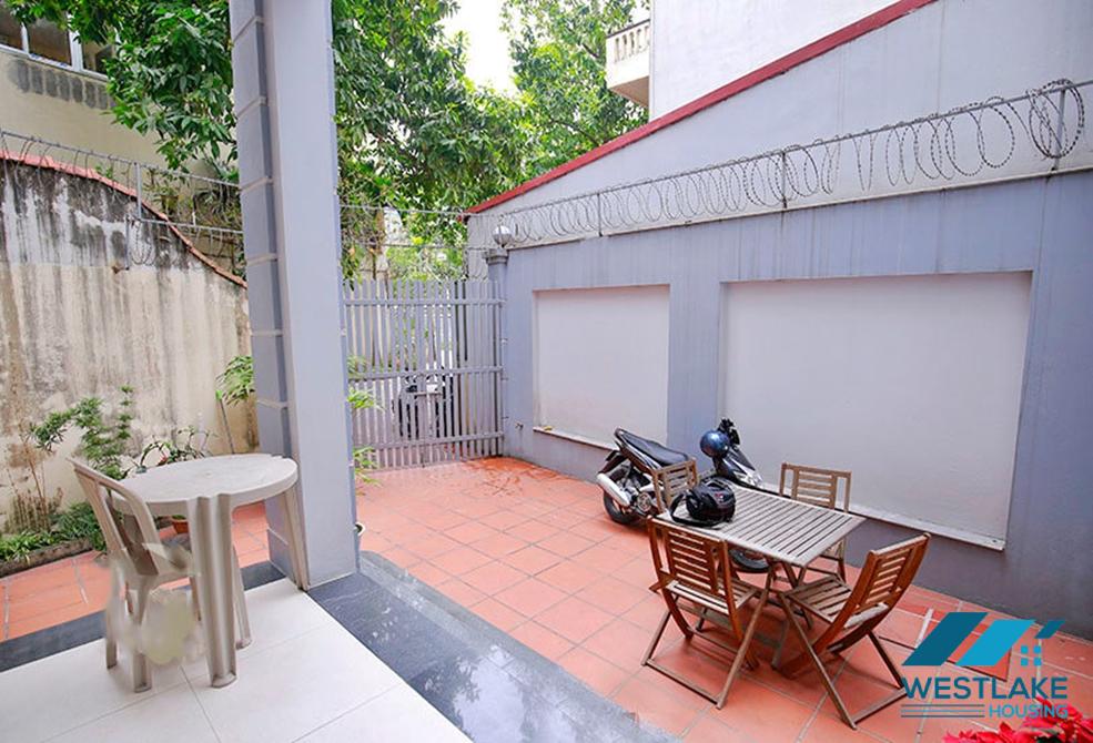 Unfurnished house with front yard for rent in To Ngoc Van street, Tay Ho