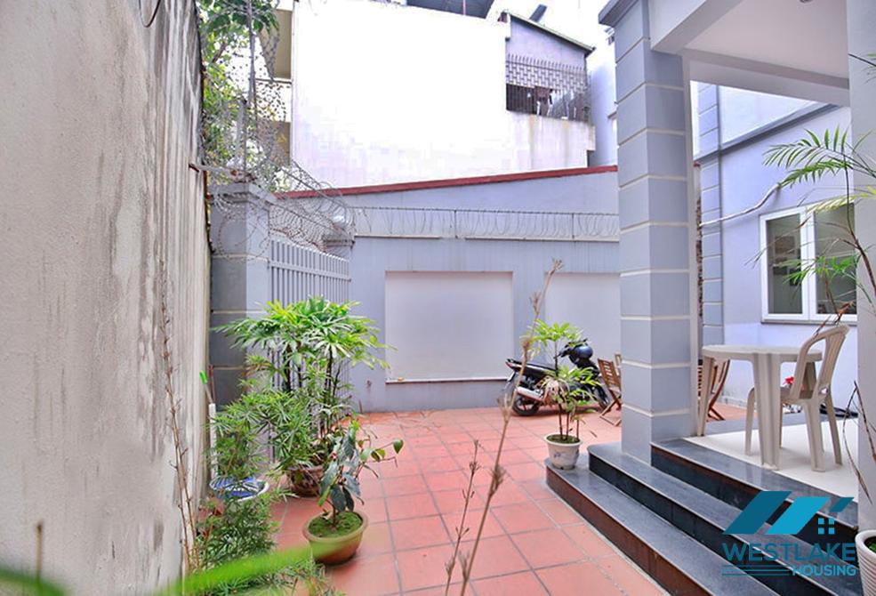 Unfurnished house with front yard for rent in To Ngoc Van street, Tay Ho