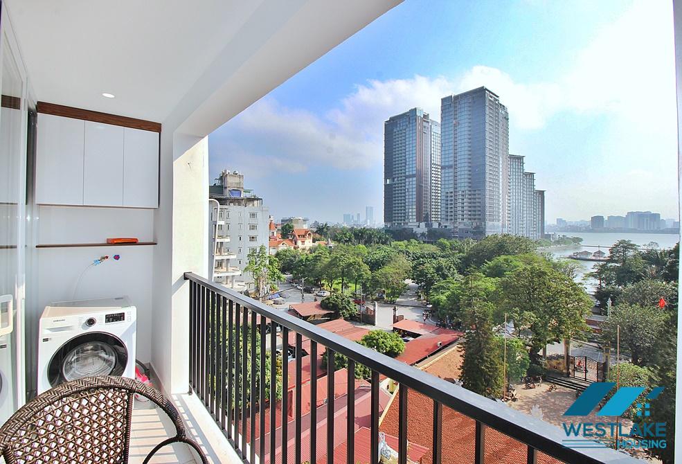 Renovated and lake view one bedroom apartment for rent in To Ngoc Van, Tay Ho