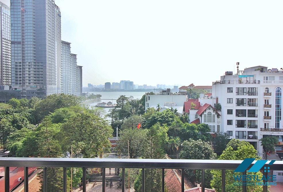 Renovated and lake view one bedroom apartment for rent in To Ngoc Van, Tay Ho