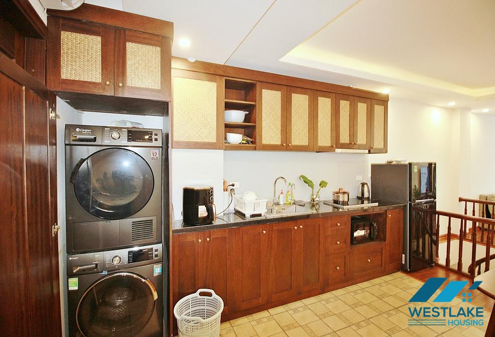 Duplex 2-bedroom apartment for rent in Lac Long Quan st, Tay Ho district.