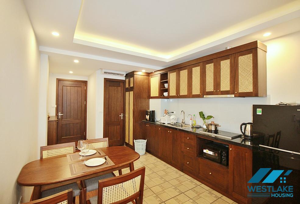 Duplex 2-bedroom apartment for rent in Lac Long Quan st, Tay Ho district.