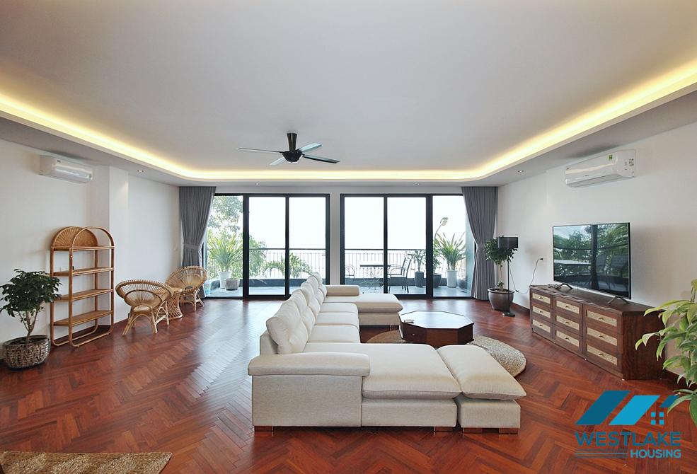 Duplex 4 bedrooms with lake view apartment for rent in Dang Thai Mai st, Tay Ho