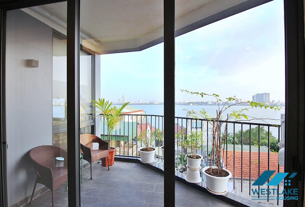 Brand-new, Breaking view, Big balcony and modern design apartment for rent in Tay Ho