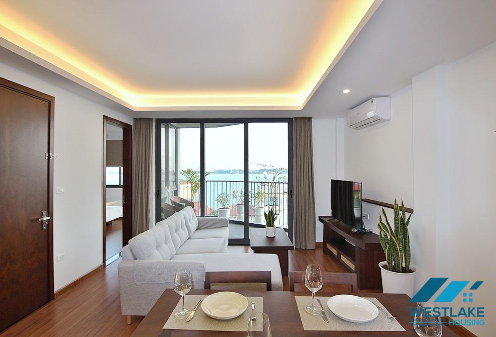 Brand-new, Breaking view, Big balcony and modern design apartment for rent in Tay Ho