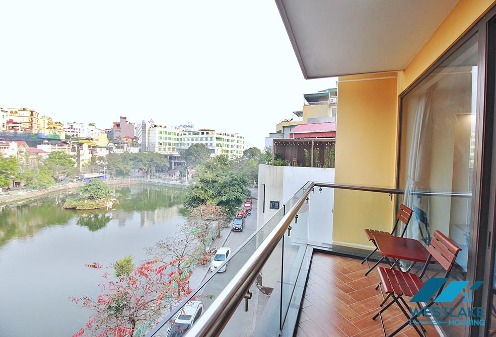 Lake view 3 bedroom apartment for rent in Yen Phu st, Tay Ho district