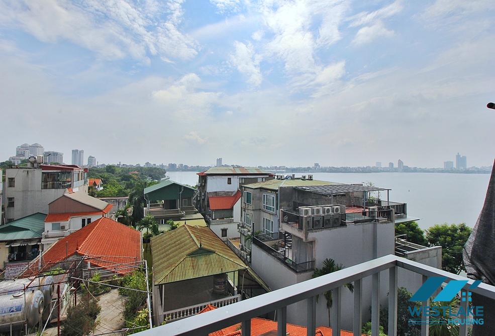 Brand new top floor apartment with lakeview for rent in Tay Ho.