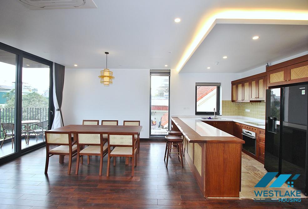 Brand new and Japanese style 3 beds apartment for rent in Dang Thai Mai area, Tay Ho