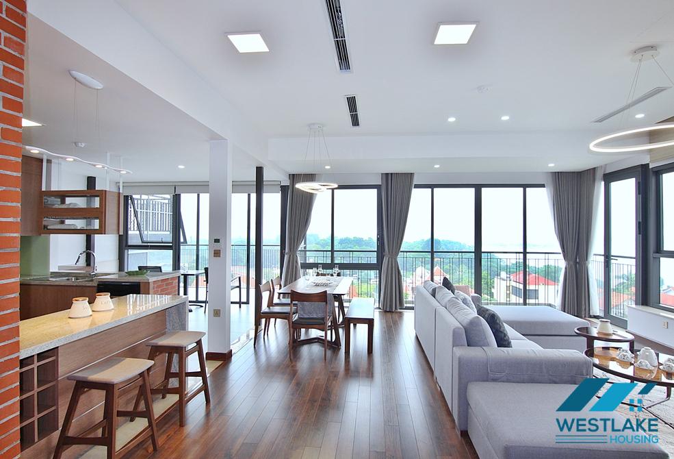 Lake view 4 bedrooms apartment for rent in Dang Thai Mai, Tay Ho, Ha Noi