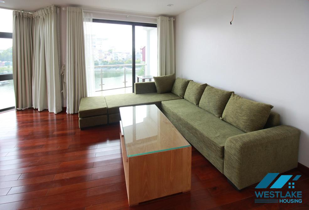 Lake view and bright apartment for rent in Yen Phu Village, Tay Ho, Hanoi