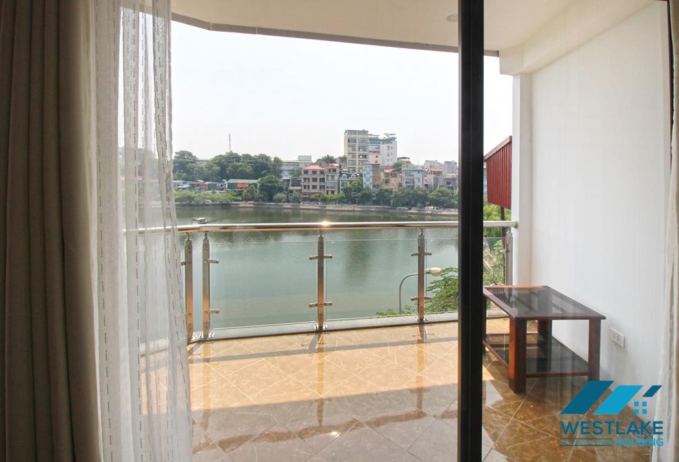 Lake view and bright apartment for rent in Yen Phu Village, Tay Ho, Hanoi