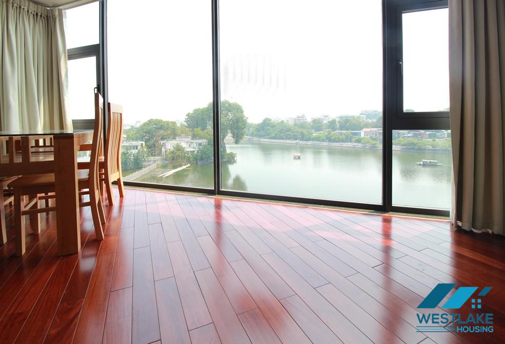 Lake view and bright apartment for rent in Yen Phu Village, Tay Ho, Hanoi