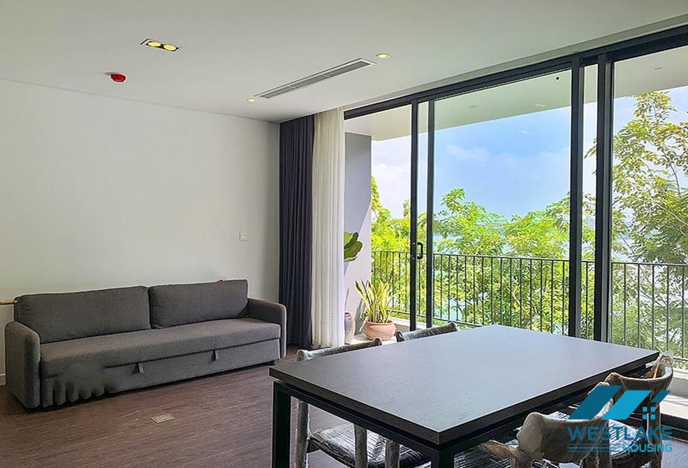 Lake view 02 bedrooms apartment in Nhat Chieu st, Tay Ho, Hanoi