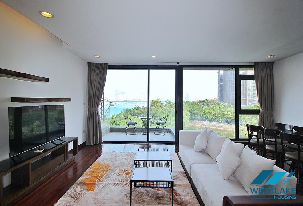 Beautiful lake view 2 bedroom apartment for rent in Tay ho