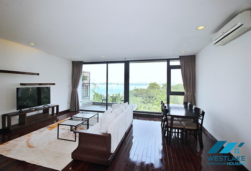 Beautiful lake view 2 bedroom apartment for rent in Tay ho