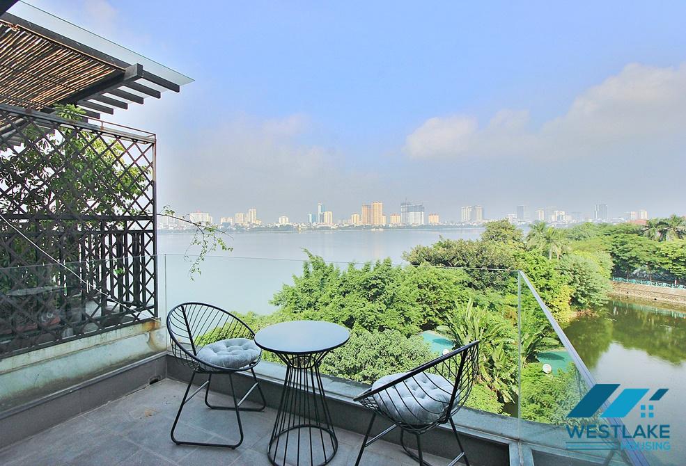 Beautiful lake view 2 bedroom apartment for rent in Tay ho