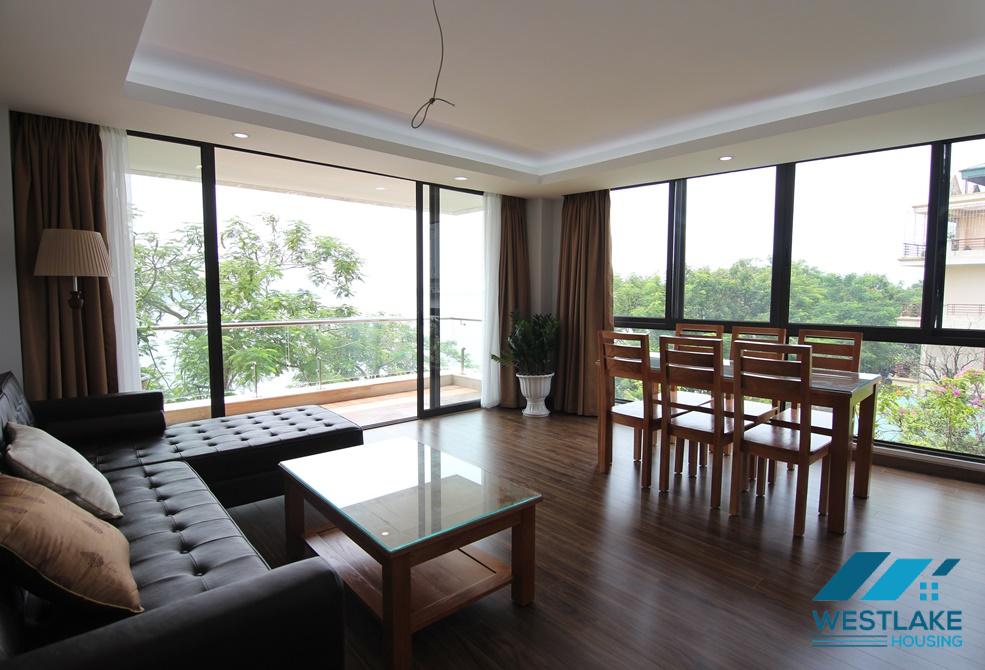 Lake view two bedrooms apartment for rent in Tay Ho, Ha Noi