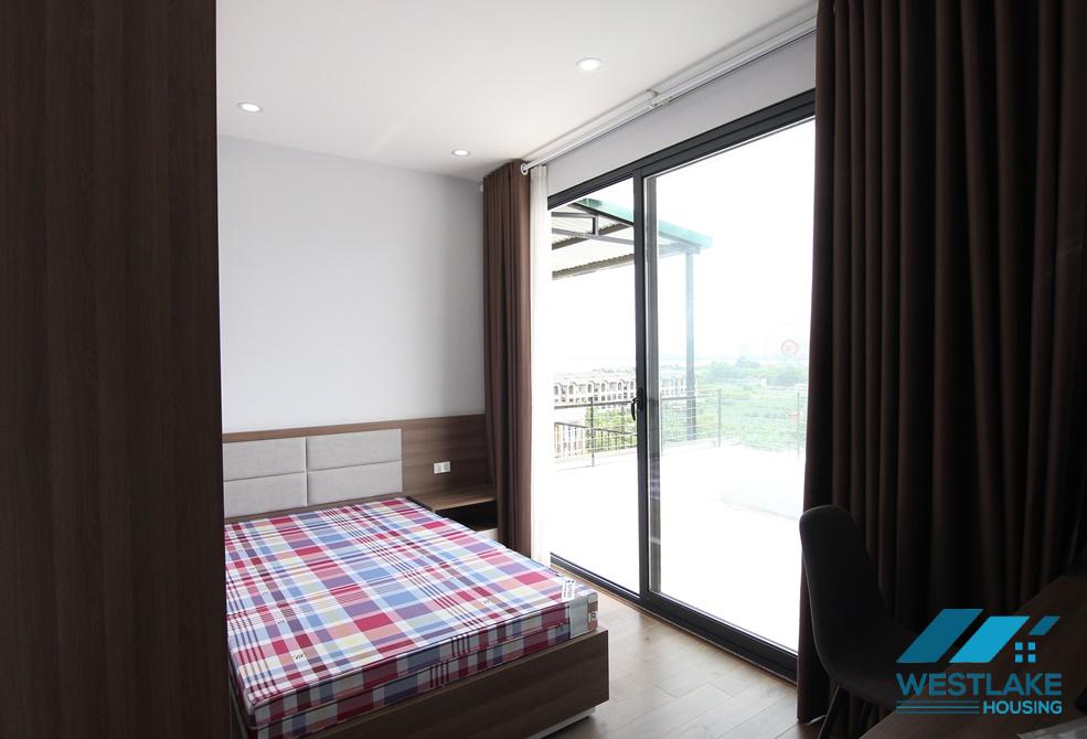 Big terace with Water Park view apartment for rent in Tay Ho, HaNoi.