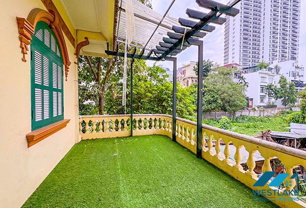 Spacious house with large courtyard for rent in Tay Ho area, Hanoi