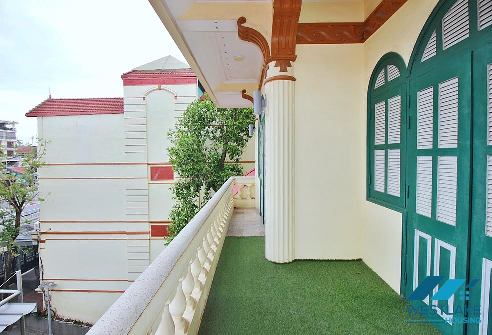 Spacious house with large courtyard for rent in Tay Ho area, Hanoi