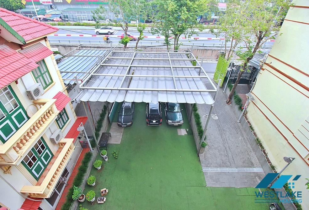 Spacious house with large courtyard for rent in Tay Ho area, Hanoi