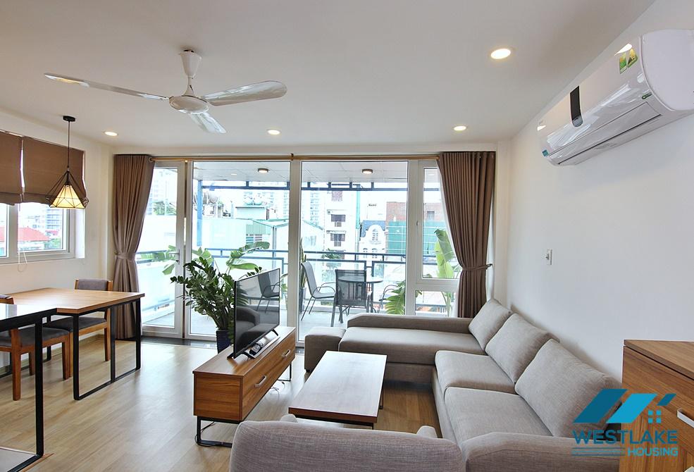 High floor and bright 02-bedroom apartment for rent in Tay Ho, Hanoi