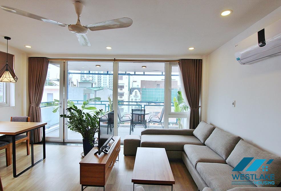 High floor and bright 02-bedroom apartment for rent in Tay Ho, Hanoi