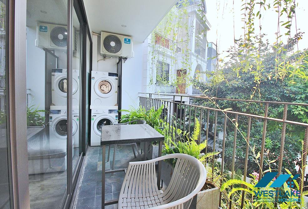 Green view, spacious 01 bedroom apartment for rent in Tay Ho, Hanoi