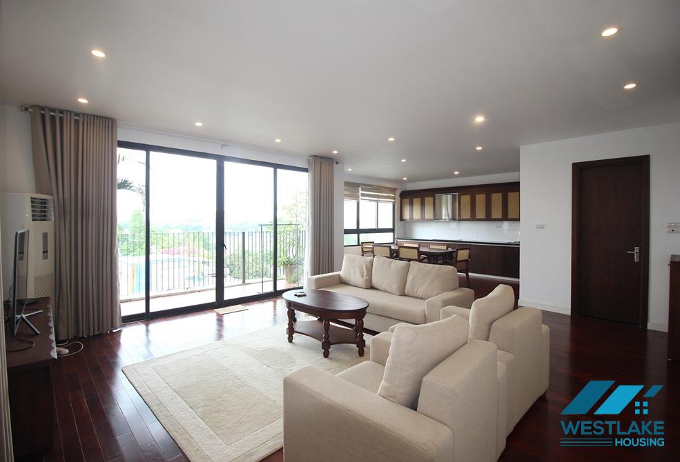 Spacious fully serviced apartment for lease in Tay Ho, 03 bedrooms