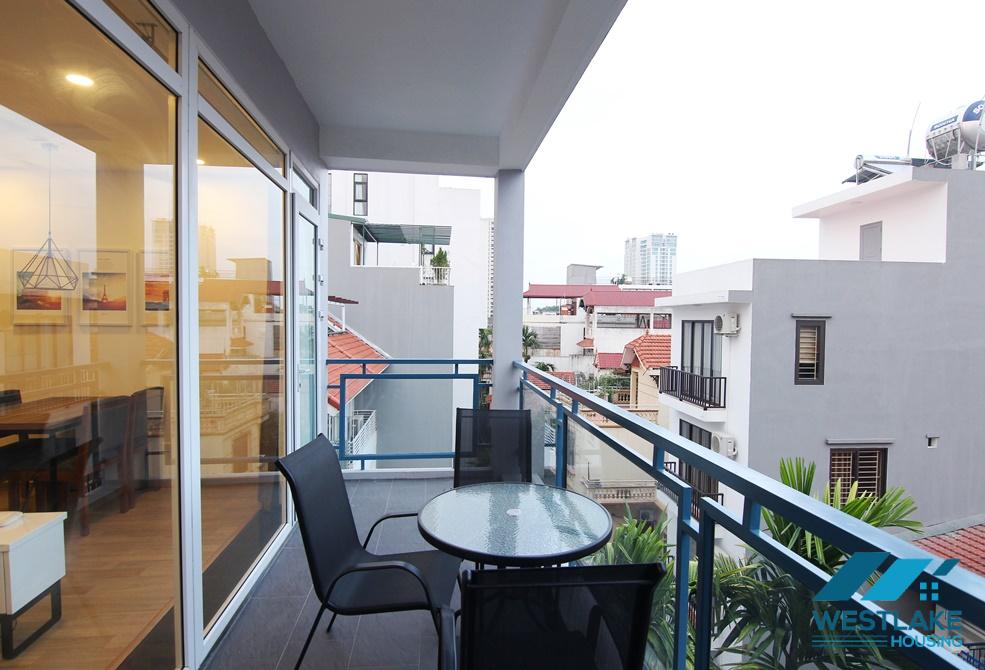 Bright 02-bedroom apartment with large balcony on Dang Thai Mai Street, Tay Ho, Hanoi for rent