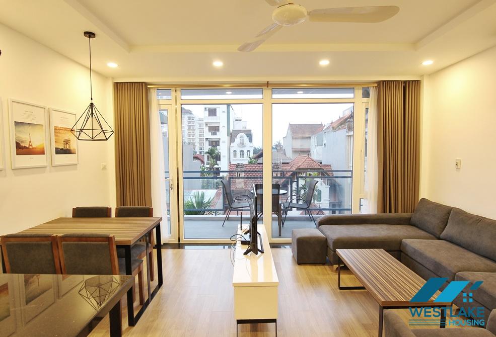 Bright 02-bedroom apartment with large balcony on Dang Thai Mai Street, Tay Ho, Hanoi for rent