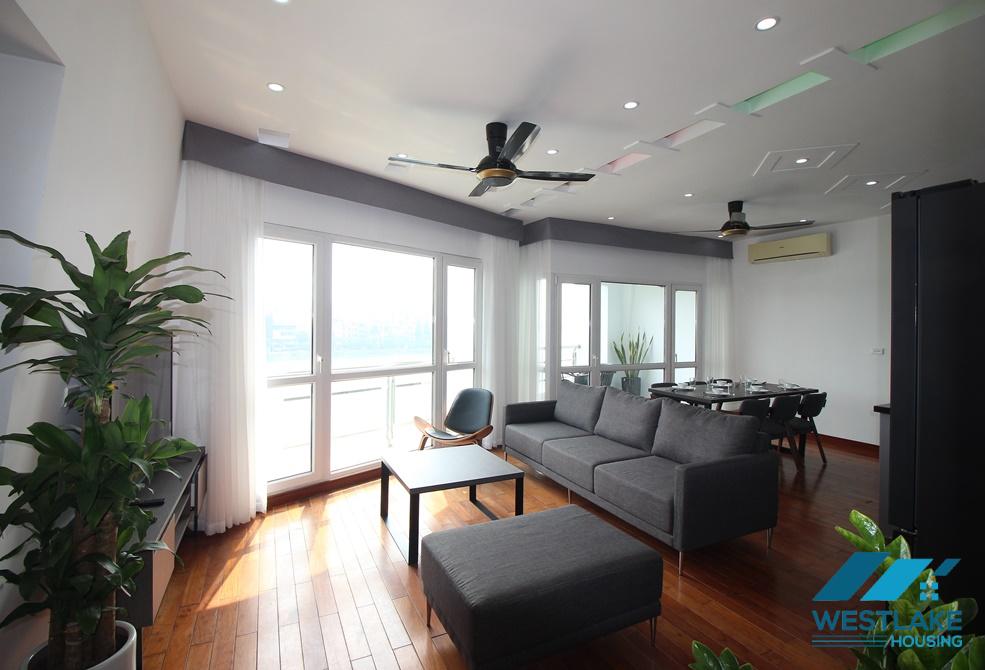 Amazing lake view 03 bedroom apartment for rent on Quang An Street, Tay Ho, Hanoi