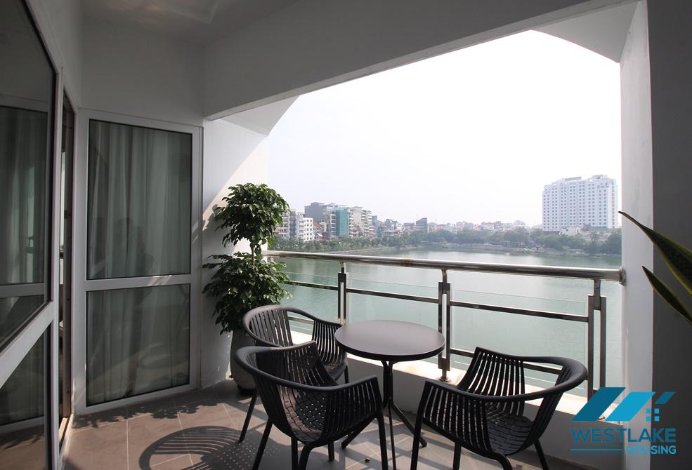 Amazing lake view 03 bedroom apartment for rent on Quang An Street, Tay Ho, Hanoi