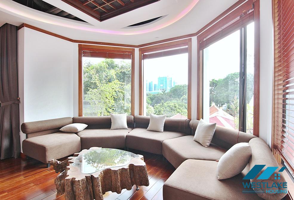 A fabulous brand- new Sophisticated architecture 4 bedroom apartment for rent in To Ngoc Van.