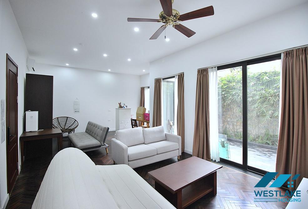 A bright 1 bedroom apartment with yard in Tay ho str