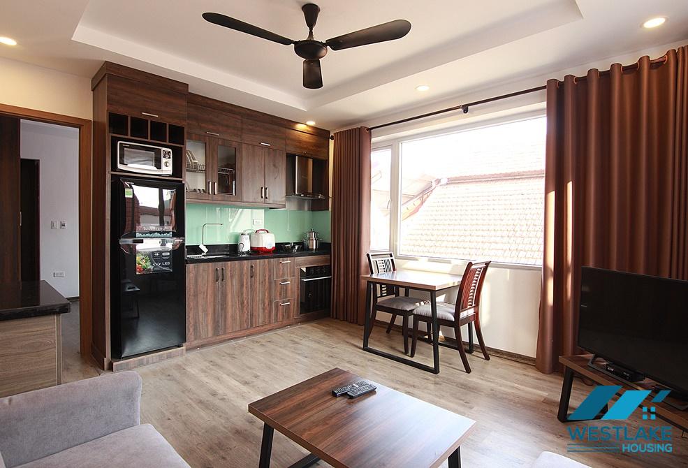 Bright and fully serviced apartment for rent on To Ngoc Van Street, Tay Ho, Hanoi