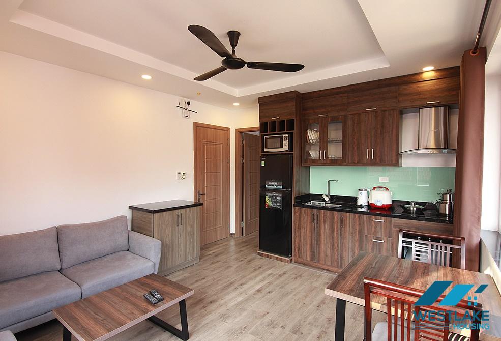 Bright and fully serviced apartment for rent on To Ngoc Van Street, Tay Ho, Hanoi