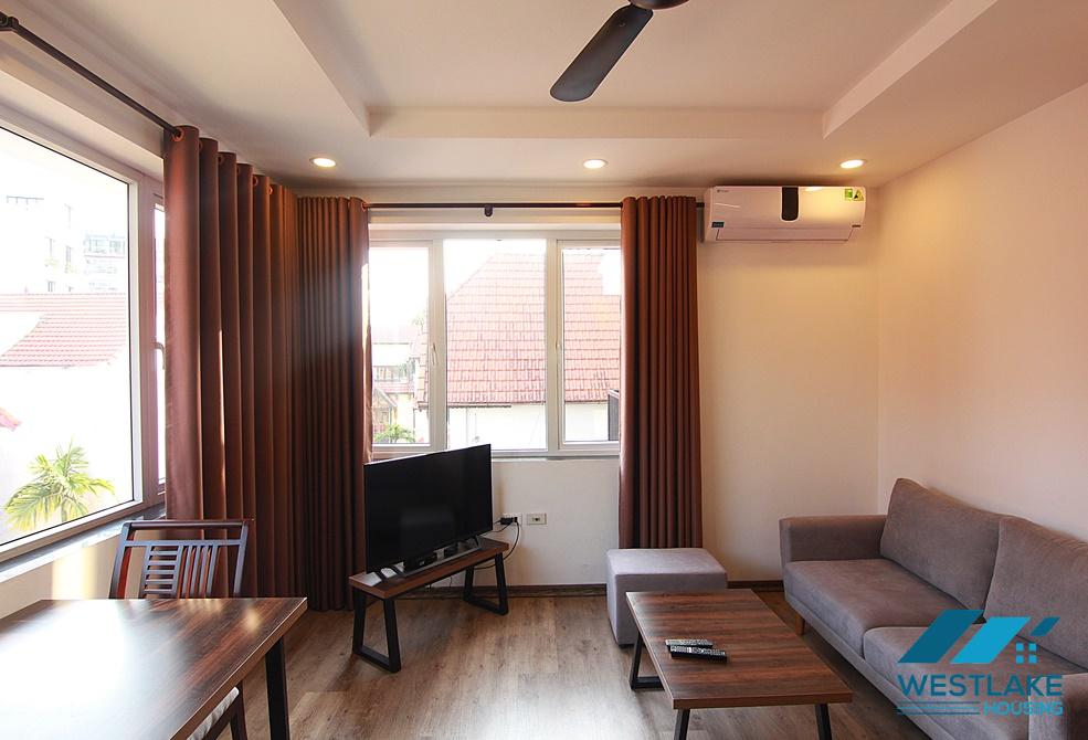 Bright and fully serviced apartment for rent on To Ngoc Van Street, Tay Ho, Hanoi